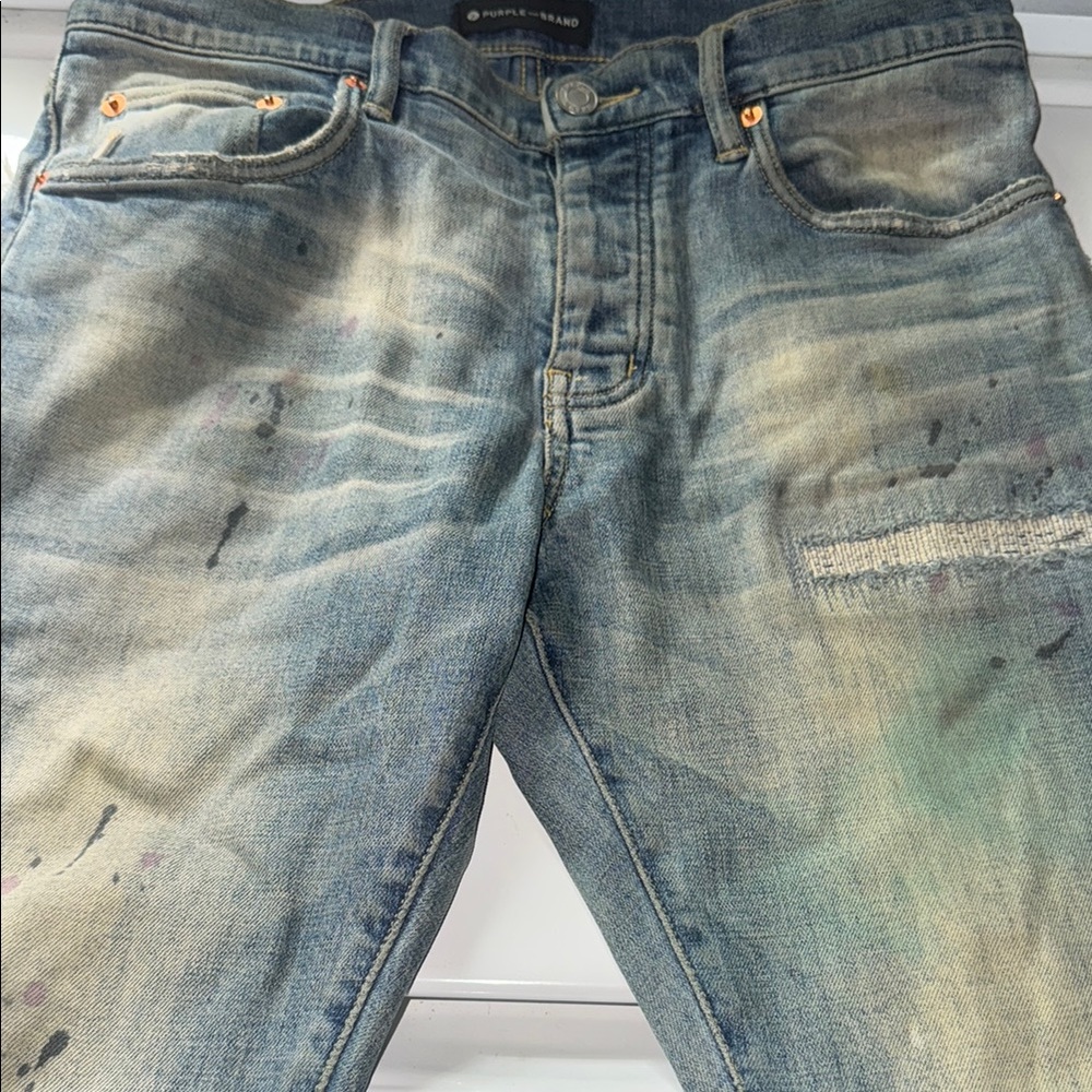 Men's Blue Distressed Jeans
